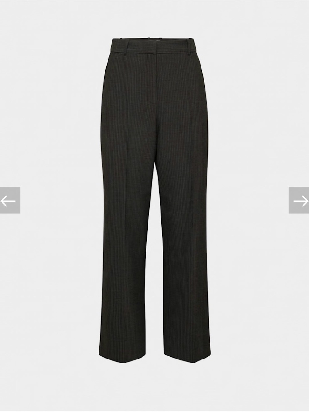 Aritzia Women's Dark Charcoal Pinstripe Trousers
